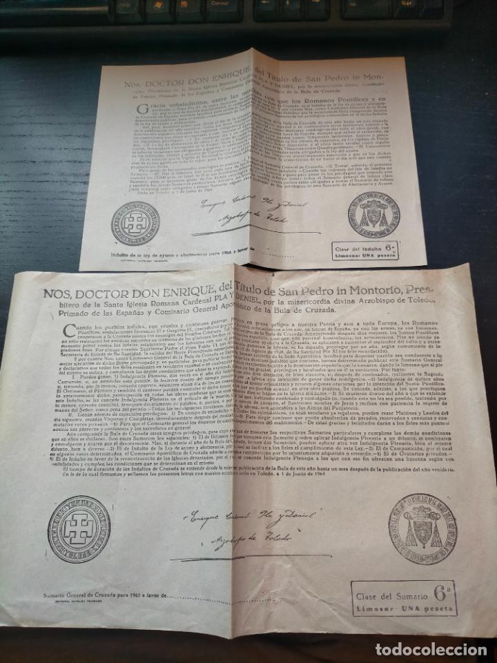 Otros Art&iacute;culos de Coleccionismo en Papel: LOTE INDULTO DE LA LEY DE AYUNO Y ABSTINENCIA 1965 DOCTOR DON ENRIQUE SAN PEDRO MONTORIA PLA DENIEL