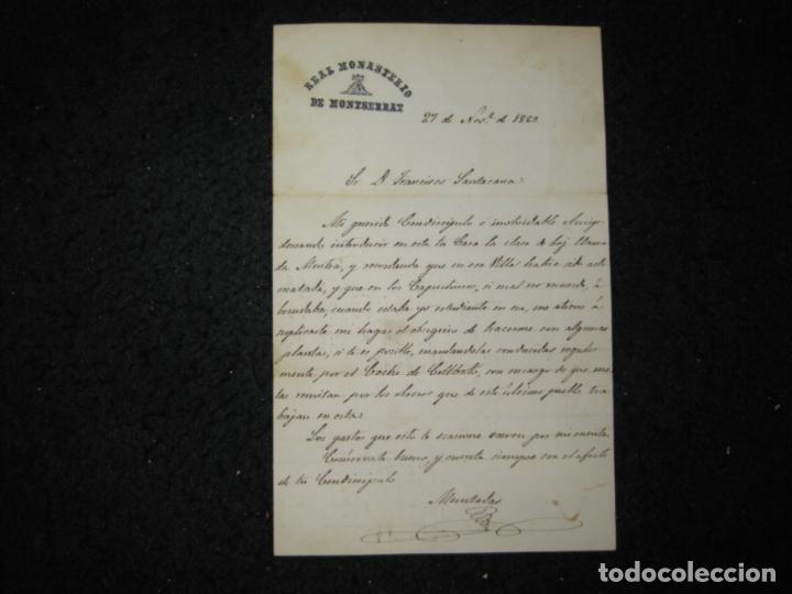 Otros art&iacute;culos de coleccionismo en papel: REAL MONASTERIO DE MONTSERRAT-DOCUMENTO FIRMADO POR MUNTADAS-VER FOTOS-(K-7292)