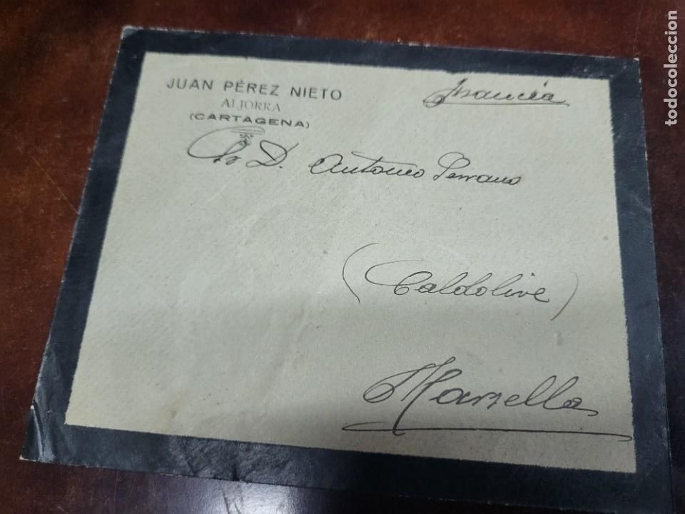 Outros artigos de papel: ANTIGUO SOBRE VACIO PEREZ NIETO ALJORRA CARTAGENA MURCIA