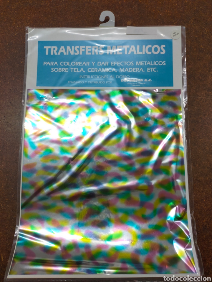 Otros Art&iacute;culos de Coleccionismo en Papel: TRANSFERS METALICOS a&ntilde;os 80/90 para colorear y dar efectos met&aacute;licos sobre tela cer&aacute;mica madera etc