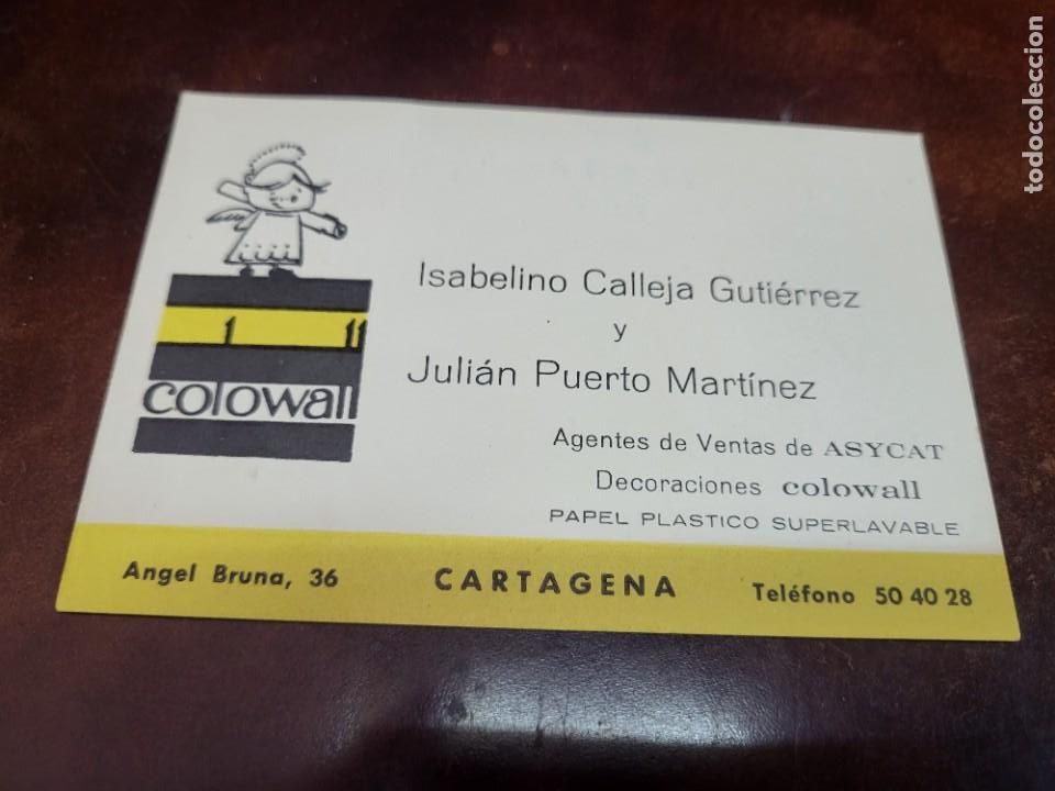 Paper Collecting Others: ANTIGUA TARJETA COMERCIAL COLOWALL PERSIANA PERLUX CARTAGENA MURCIA