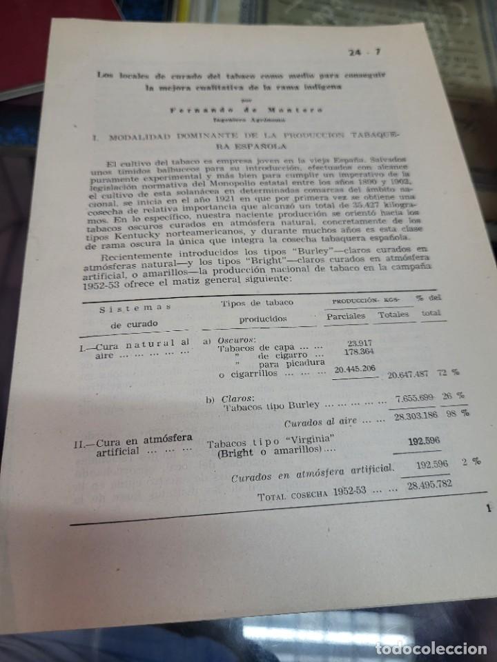 Paper Collecting Others: AGRICULTURA INGENIERO AGRONOMO LOCALES DE CURADO DE TABACO FERNANDO DE MONTERO 1954