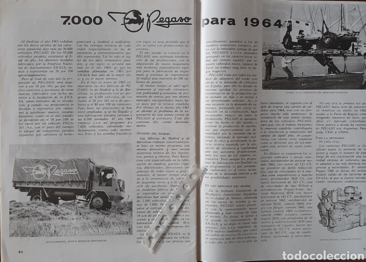 Otros art&iacute;culos de coleccionismo en papel: Reportaje camion pegaso de 1964