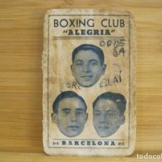 Otros Artículos de Coleccionismo en Papel: BARCELONA-BOXING CLUB ALEGRIA-BOXEO-CARNET-VER FOTOS-(97.030)