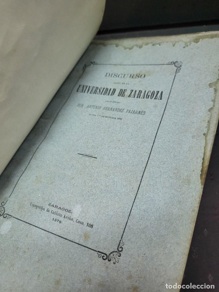 Sammelleidenschaft Andere Papierartikel: DISCURSO UNIVERSIDAD DE ZARAGOZA HERNANDEZ FAJARNES ZARAGOZA S XIX 1876