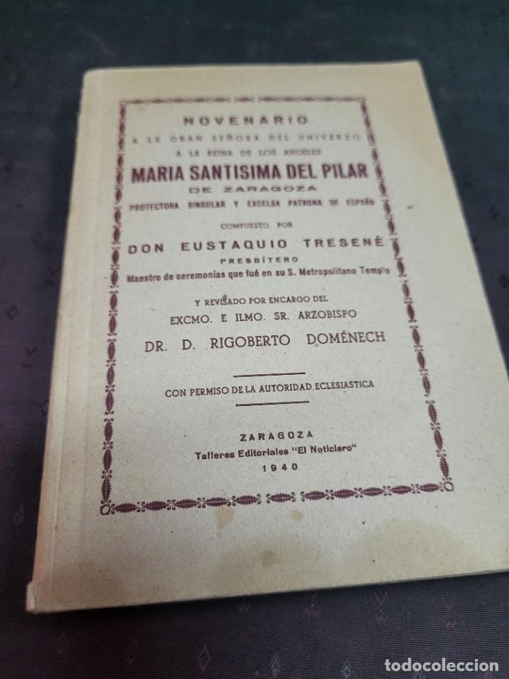 Otros Art&iacute;culos de Coleccionismo en Papel: ANTIGUO NOVENARIO VIRGEN DEL PILAR EUSTAQUIO TRESENE ZARAGOZA IMP EL NOTICIERO 1940