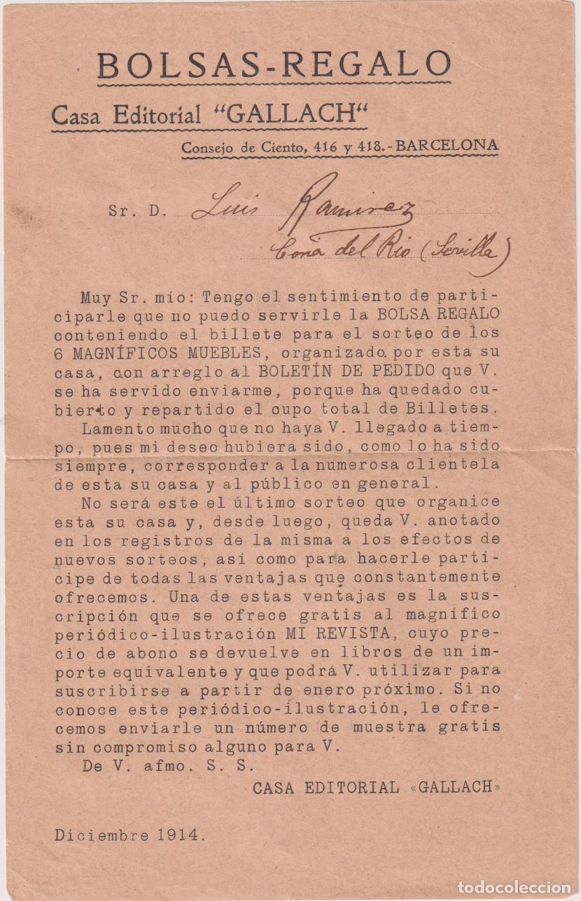 Paper Collecting Others: Respuesta de la Editorial Gallach (Barcelona) Sobre las Bolsas de Regalo en 1914