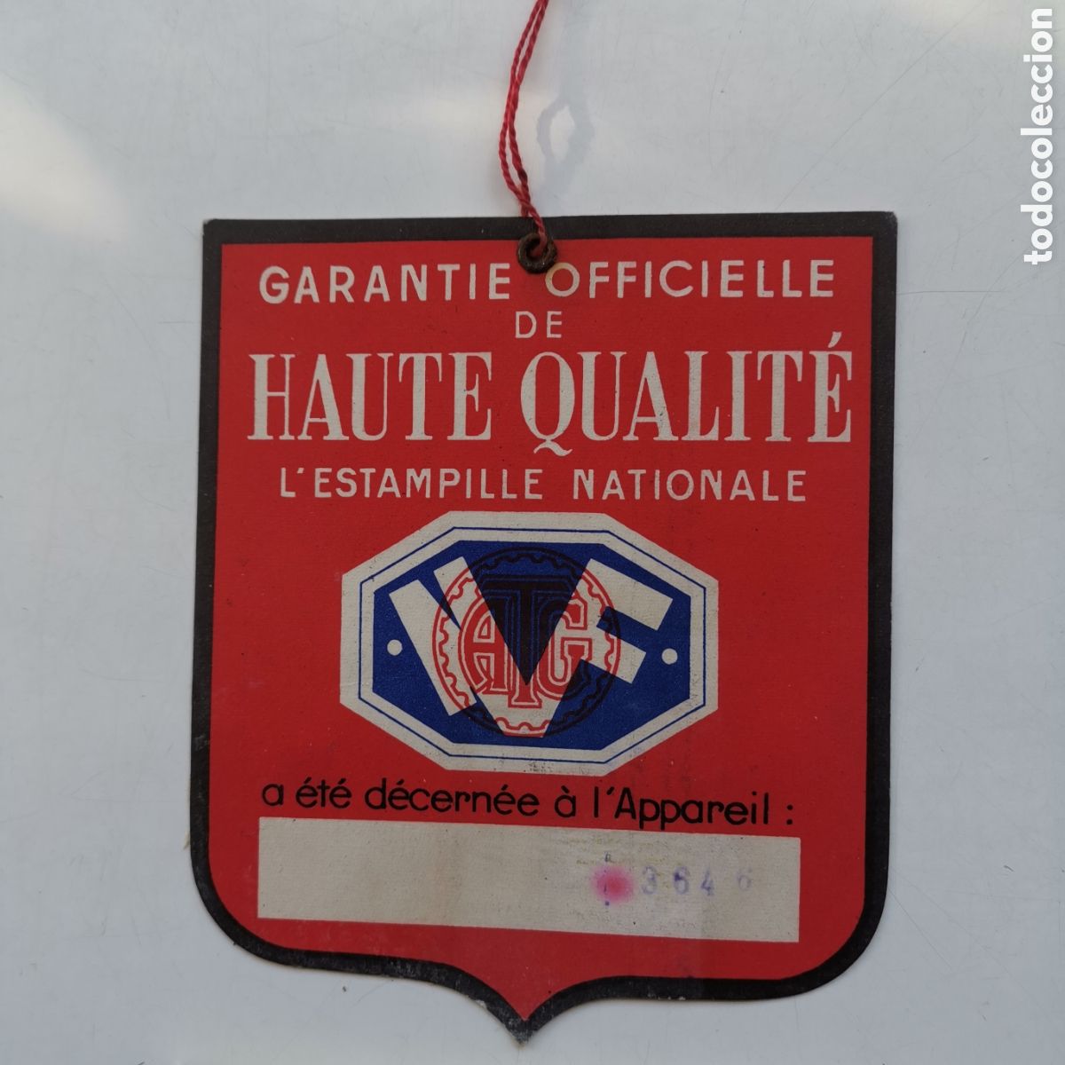 Paper Collecting Others: Etiqueta Escudo Garantiee Oficielle de Haute qualit&eacute;, estampille Nationale,AFNOR AGT Francia France