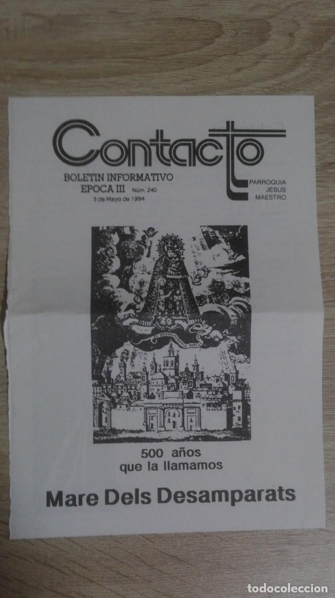 Collectionnisme Papier divers: BOLET&Iacute;N INFORMATIVO PARROQU&Iacute;A JES&Uacute;S MAESTRO (VAL&Egrave;NCIA)-DOS HOJAS SUELTAS-VERSO PERE DELMONTE 1994.