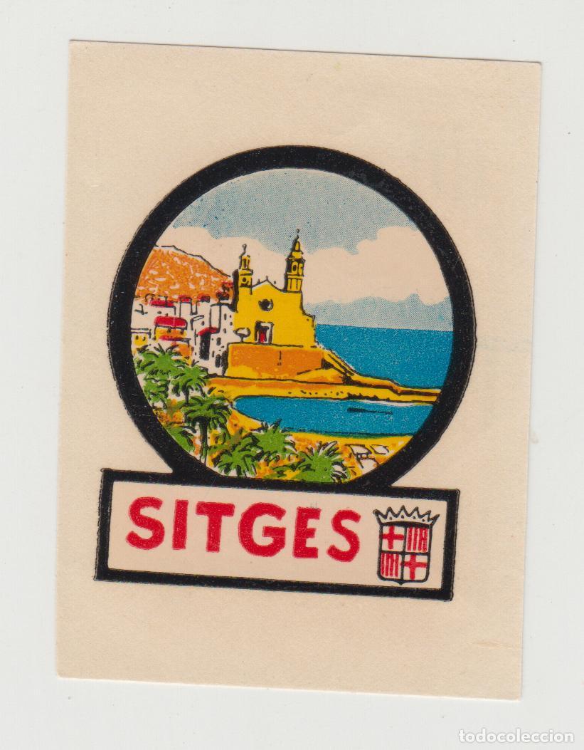 Otros Art&iacute;culos de Coleccionismo en Papel: SITGES antiguo transferible para maleta, coche, etc..., turismo, CATALU&Ntilde;A CATALUNYA