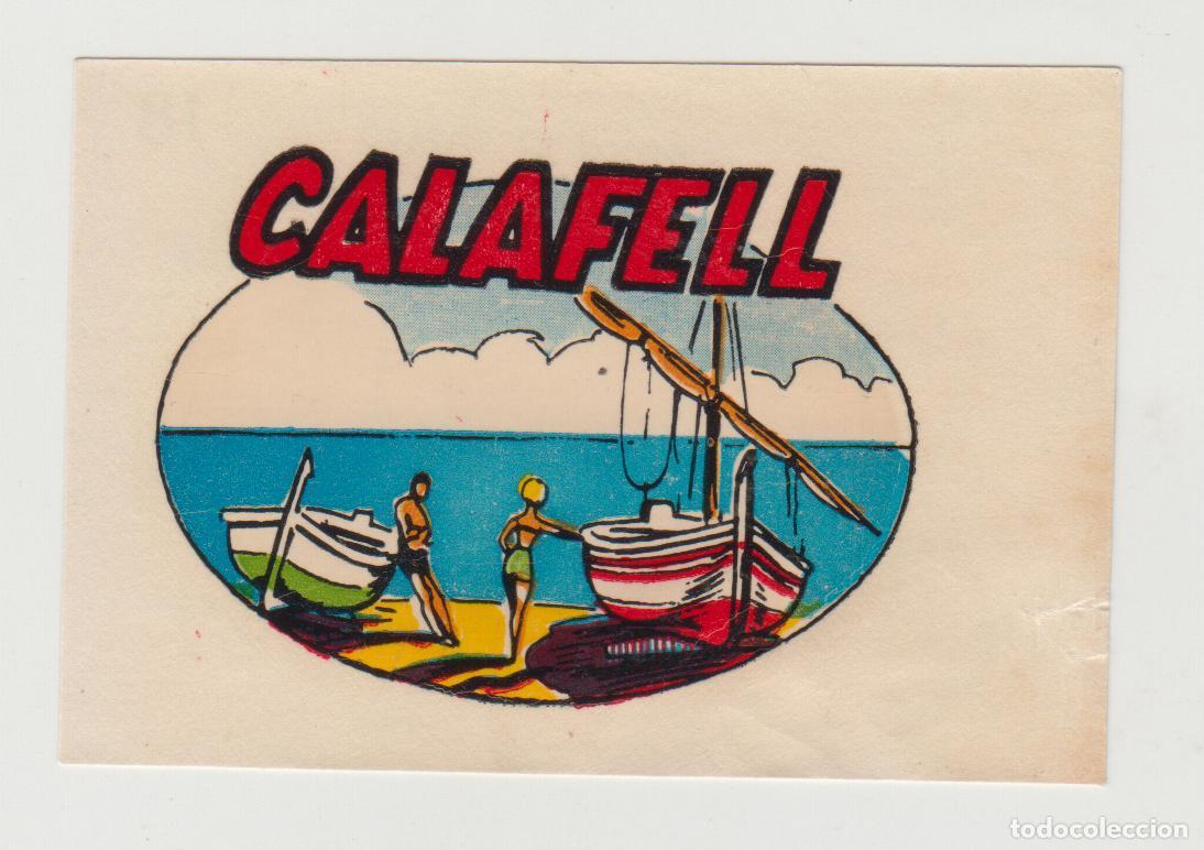 Otros Art&iacute;culos de Coleccionismo en Papel: CALAFELL antiguo transferible para maleta, coche, etc..., turismo, CATALU&Ntilde;A CATALUNYA