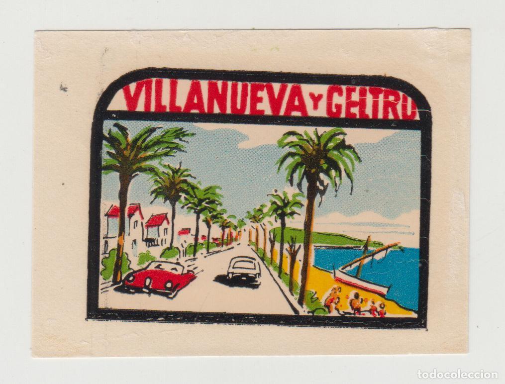 Otros Art&iacute;culos de Coleccionismo en Papel: VILLANUEVA Y GELGRU antiguo transferible para maleta, coche, etc..., turismo, CATALU&Ntilde;A CATALUNYA