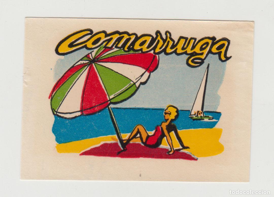 Otros Art&iacute;culos de Coleccionismo en Papel: COMARRUGA antiguo transferible para maleta, coche, etc..., turismo, CATALU&Ntilde;A CATALUNYA