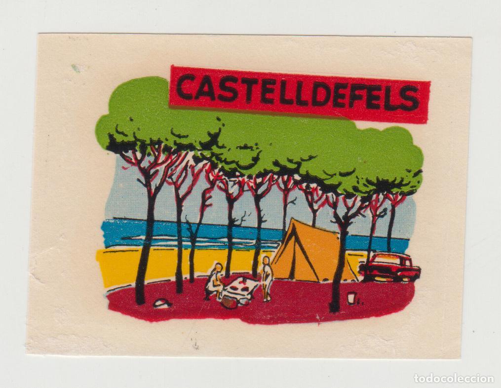 Otros Art&iacute;culos de Coleccionismo en Papel: CASTELLDEFELS antiguo transferible para maleta, coche, etc..., turismo, CATALU&Ntilde;A CATALUNYA
