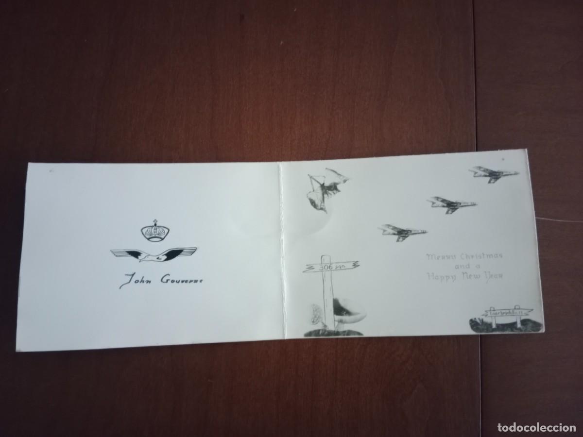 Otros Art&iacute;culos de Coleccionismo en Papel: ORIGINAL TARJETA DE FELICITACION DE A&Ntilde;O NUEVO 1955 - EJERCITO AIRE - AIRFIELD RAF LAARBRUCH - ALEMAN