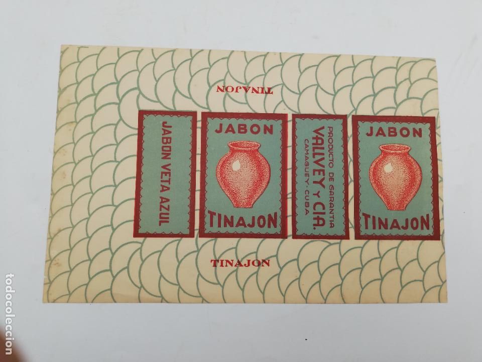 Sammelleidenschaft Andere Papierartikel: ENVUELTA DE JABON. PRE-REVOLUCION. CAMAGUEY. CUBA. VALLEY Y CIA. JABON TINAJON. VETA AZUL.