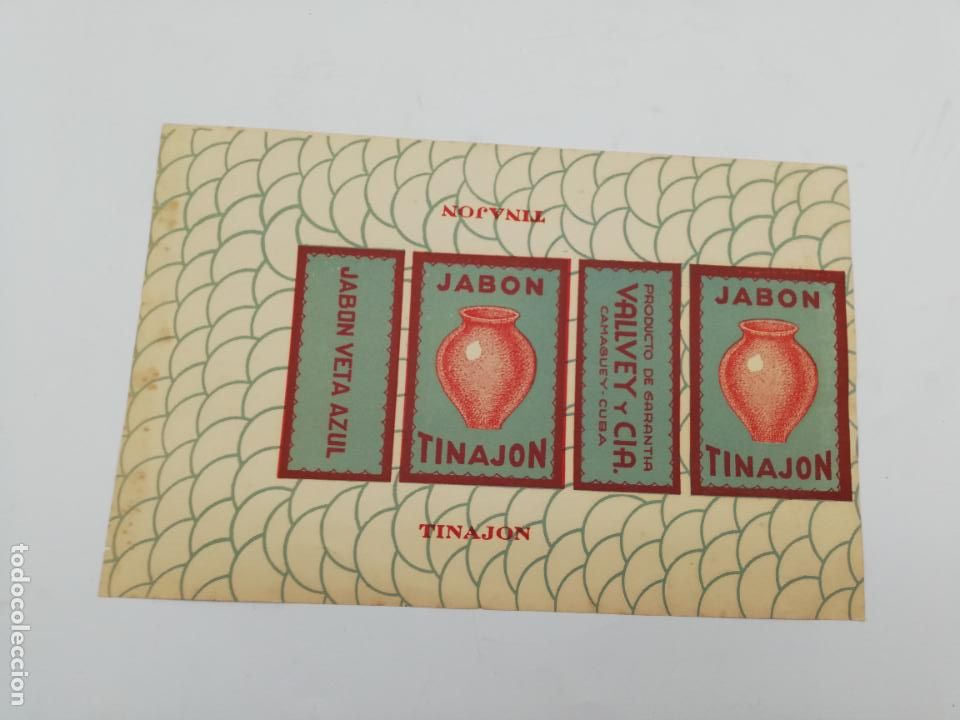 Sammelleidenschaft Andere Papierartikel: ENVUELTA DE JABON. PRE-REVOLUCION. CAMAGUEY. CUBA. VALLEY Y CIA. JABON TINAJON. VETA AZUL.