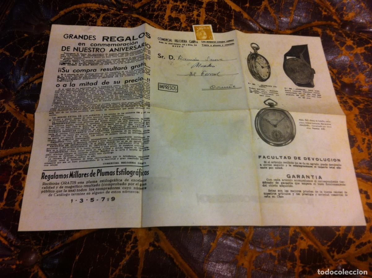 Paper Collecting Others: COMERCIAL RELOJERA GARPA. MADRID. RELOJES. CAT&Aacute;LOGO.