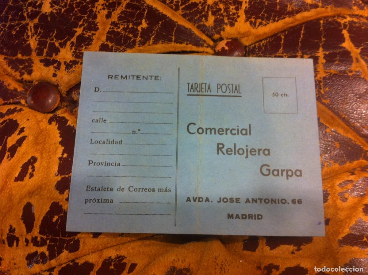 Sammelleidenschaft Andere Papierartikel: COMERCIAL RELOJERA GARPA. MADRID. RELOJES. TARJETA POSTAL. 13,5 X 10CM
