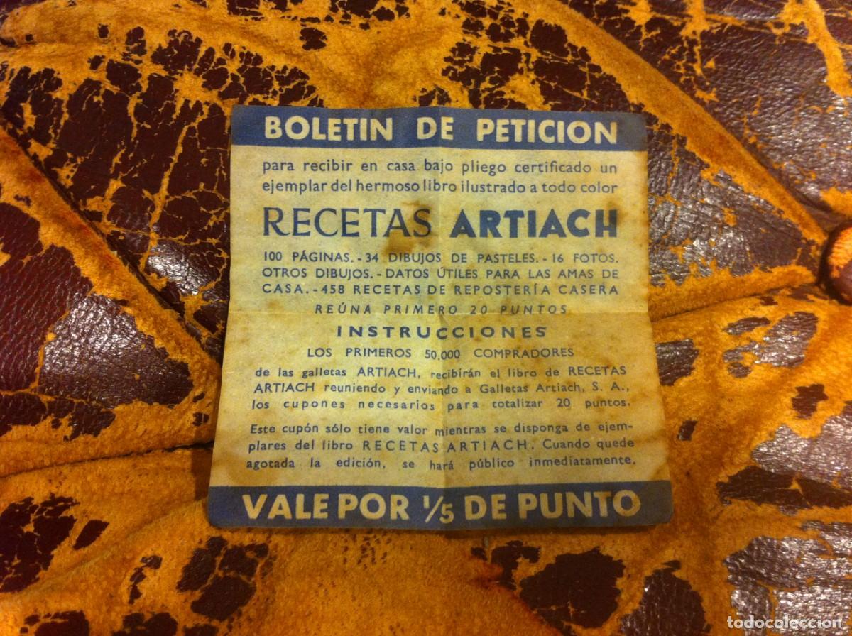 Altri oggetti di carta: BOLET&Iacute;N DE PETICI&Oacute;N RECETAS ARTIACH. VALE POR 1/5 DE PUNTO. 7,5 X 7,5CM