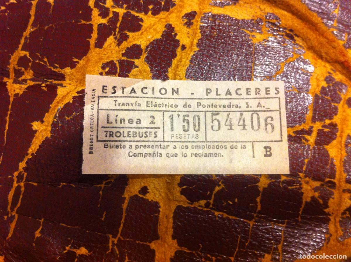Sammelleidenschaft Andere Papierartikel: BILLETE TRANV&Iacute;A EL&Eacute;CTRICO DE PONTEVEDRA. ESTACI&Oacute;N PLACERES. L&Iacute;NEA 2. TROLEBUSES. 5,5 X 2,5CM.