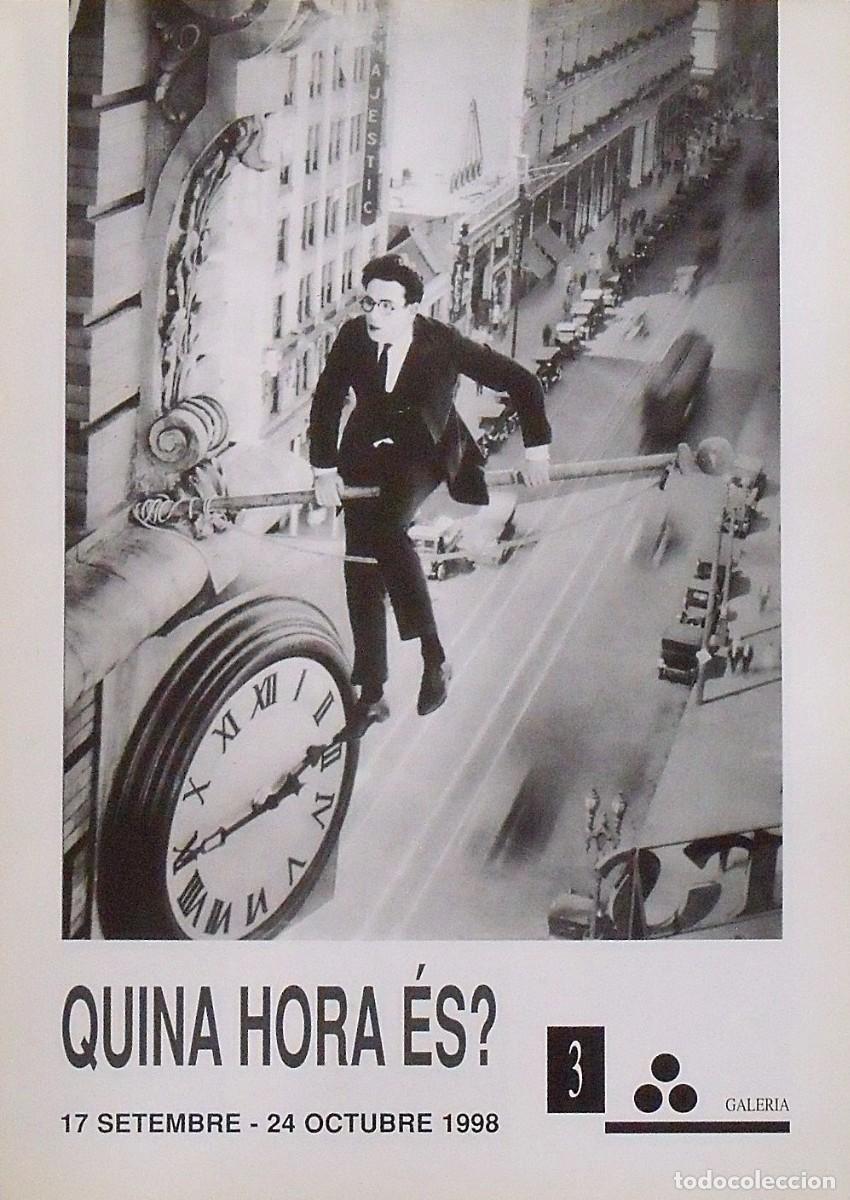Otros Art&iacute;culos de Coleccionismo en Papel: Quina hora &eacute;s? D&iacute;ptico cartel desplegable colectiva artistas 1998. 3 punts. Barcelona. 32x23 cm.