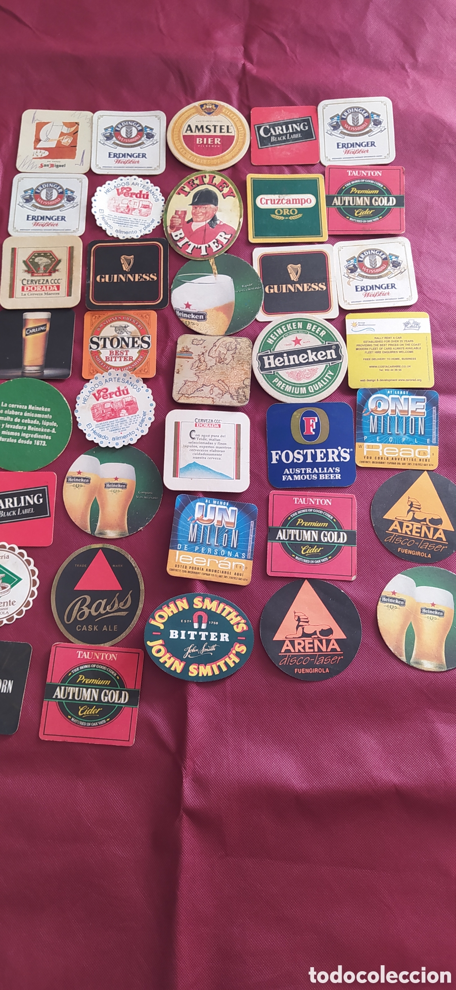 Outros artigos de papel: LOTE DE 42 POSAVASOS DE CART&Oacute;N - 18 SIN REPETIR -