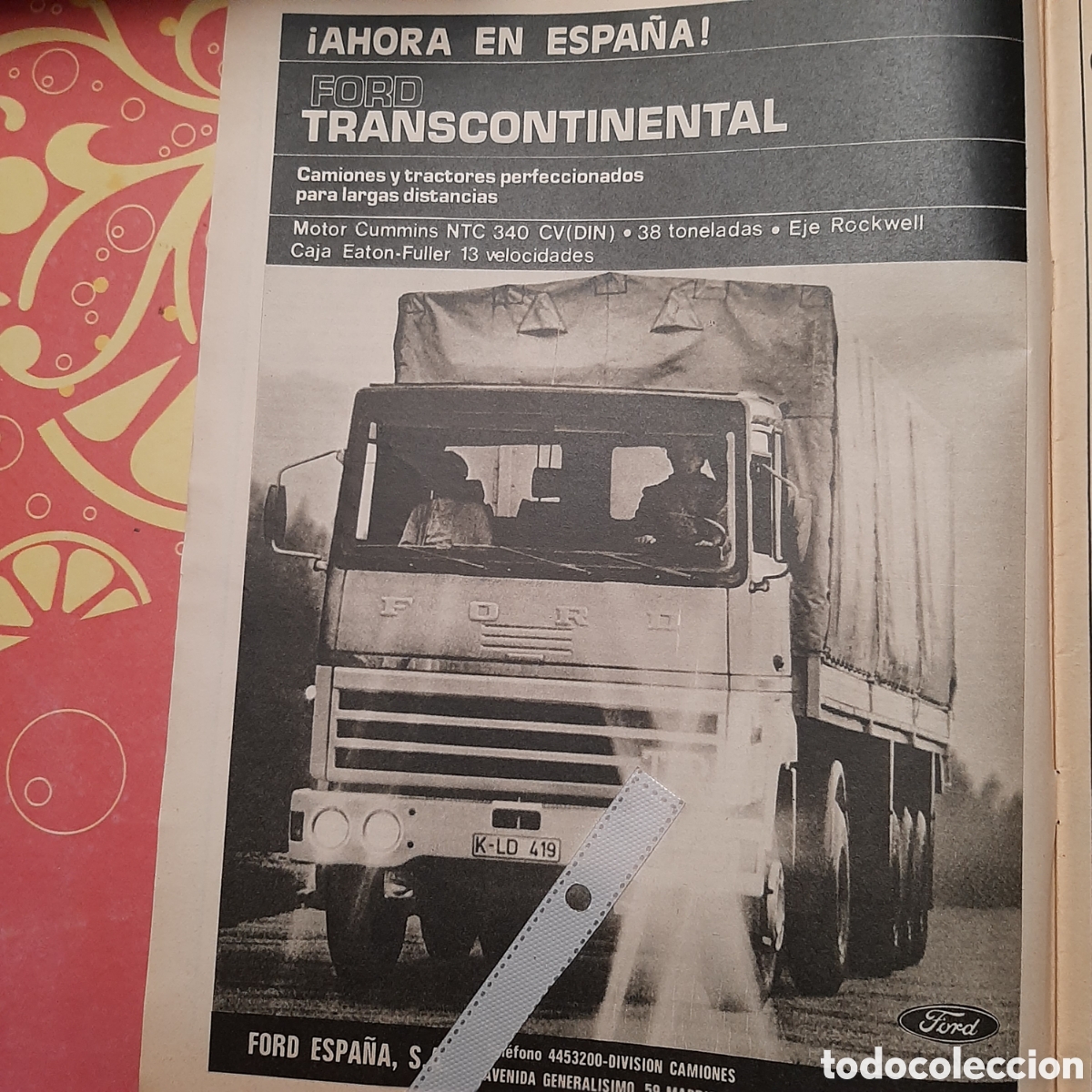 Sammelleidenschaft Andere Papierartikel: Publicidad camion ford transcontinental de 1976