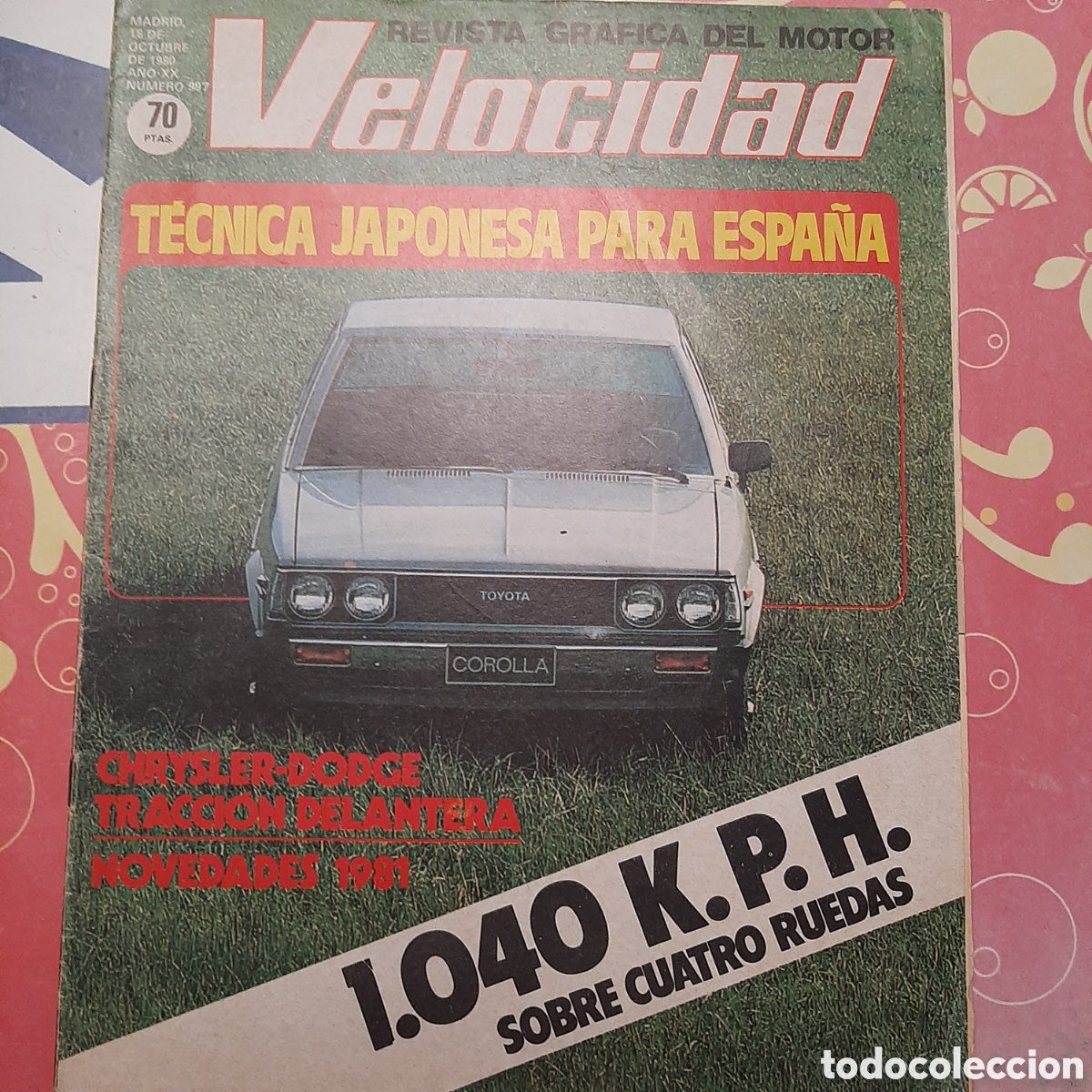 Otros Art&iacute;culos de Coleccionismo en Papel: Revista velocidad n. 997 de 1980 automovil salon paris pegaso ebro