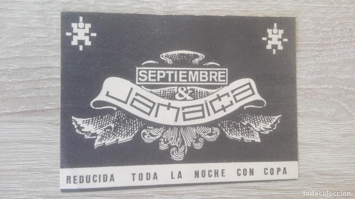 Collectionnisme Papier divers: FLYER, INVITACI&Oacute;N, DISCOTECA JAMAICA, X&Agrave;TIVA (VAL&Egrave;NCIA) - SEPTIEMBRE 1992.