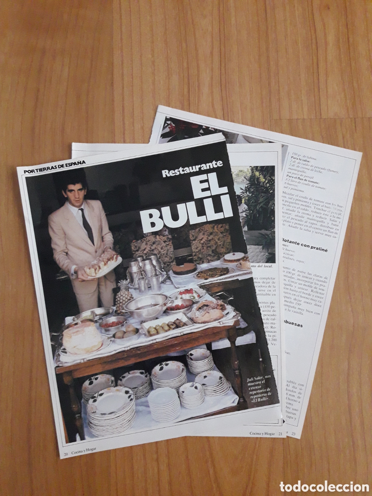 Collectionnisme Papier divers: REPORTAJE DE 1982 DEL RESTAURANTE EL BULLI ANTES DE FERR&Aacute;N ADRI&Agrave;. 4 p&aacute;ginas