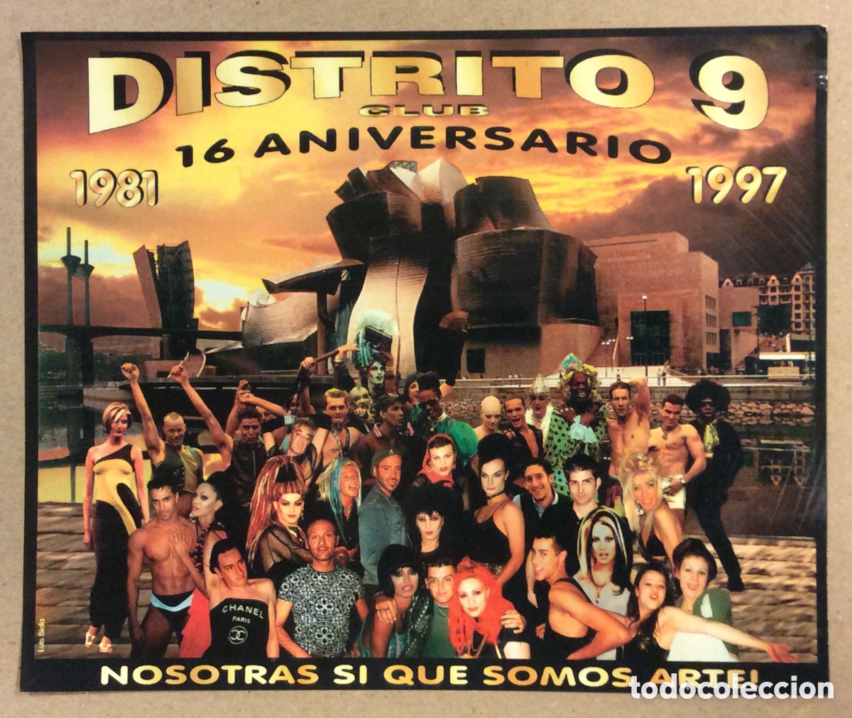 Collectionnisme Papier divers: CLUB DISTRITO 9 (BILBAO). INVITACI&Oacute;N FIESTA 16 ANIVERSARIO (1981-1997). PATXI ORT&Uacute;N.
