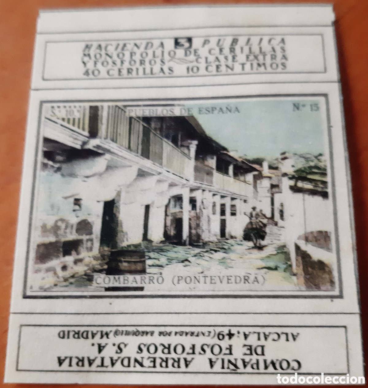 Otros Art&iacute;culos de Coleccionismo en Papel: Combarro Pontevedra frontal caja de cerillas. PP siglo XX.