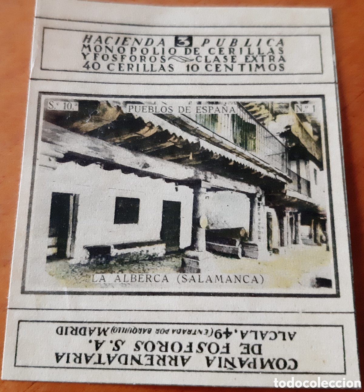 Otros Art&iacute;culos de Coleccionismo en Papel: La Alberca Salamanca frontal caja de cerillas. PP siglo XX