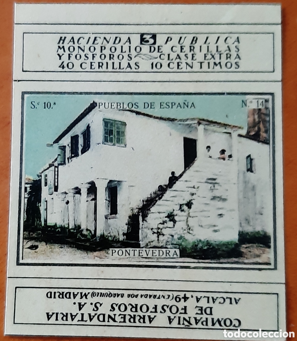 Otros Art&iacute;culos de Coleccionismo en Papel: Pontevedra frontal caja de cerillas. PP siglo XX