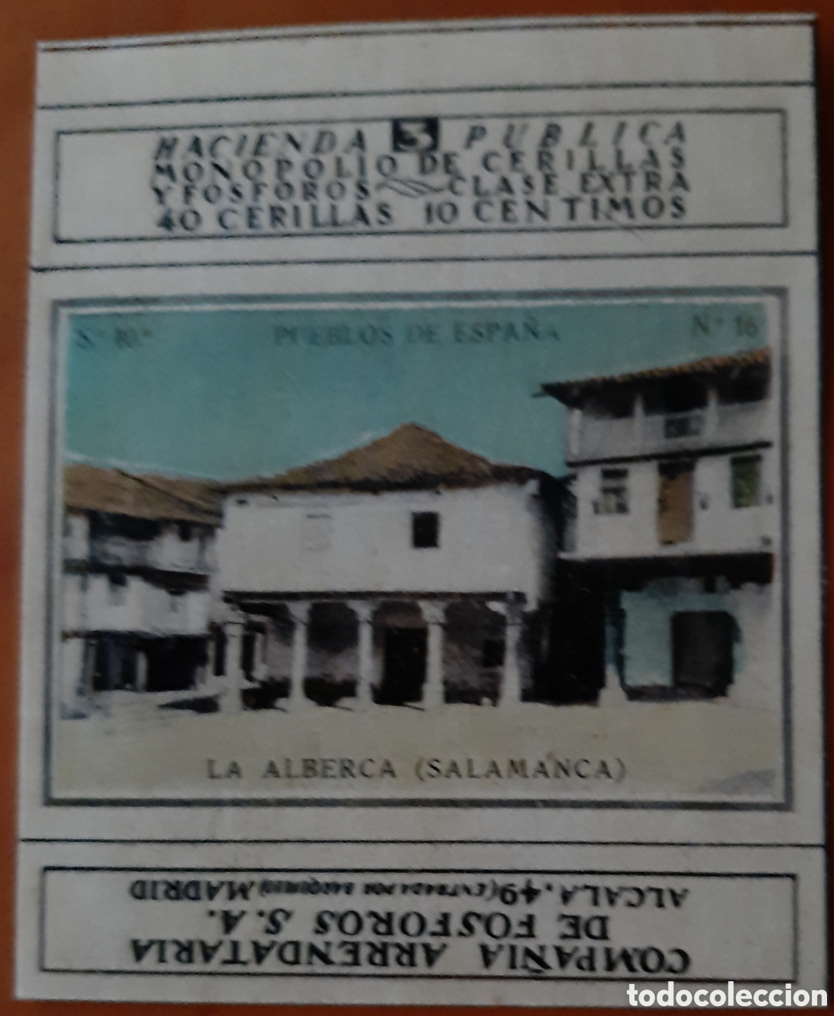 Otros Art&iacute;culos de Coleccionismo en Papel: La Alberca Salamanca frontal caja de cerillas. PP siglo XX