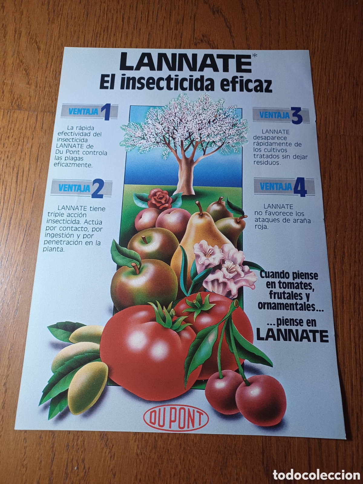 Paper Collecting Others: LANNATE EL INSECTICIDA EFICAZ DUPONT . PUBLICIDAD A&Ntilde;O 1982 . 29 X 20 CM