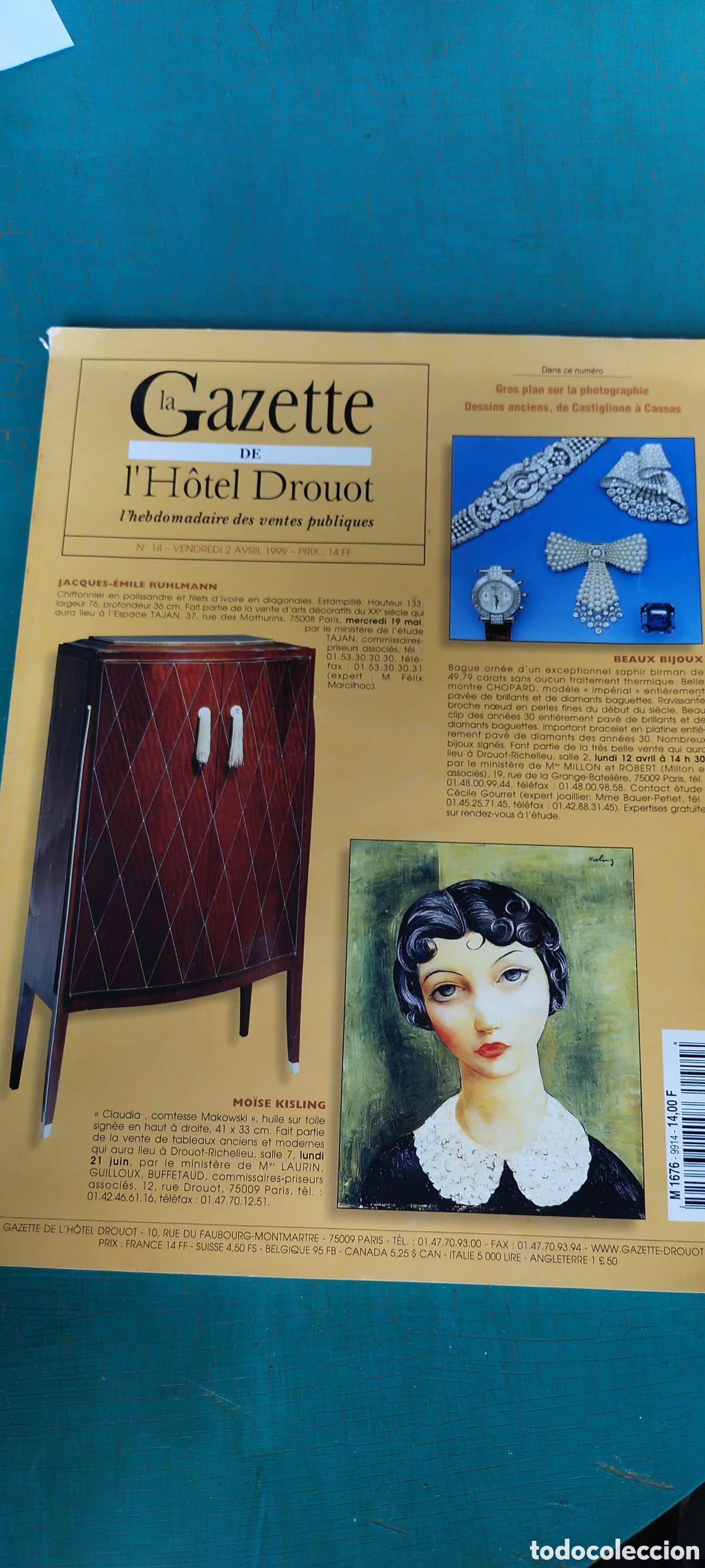 Otros art&iacute;culos de coleccionismo en papel: La gazette de l hotel drouot antig&uuml;edades ventas p&uacute;blicas