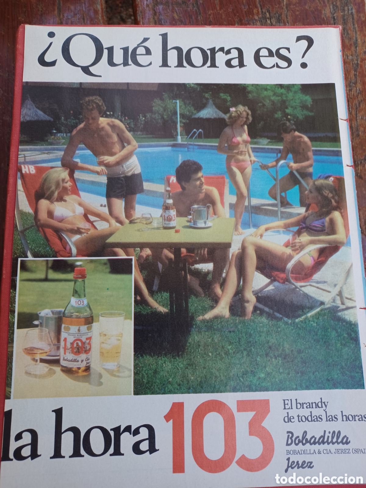 Outros artigos de papel: PUBLICIDAD BRANDY 103. JEREZ. A&Ntilde;O 1978 . 27 X 20 CM