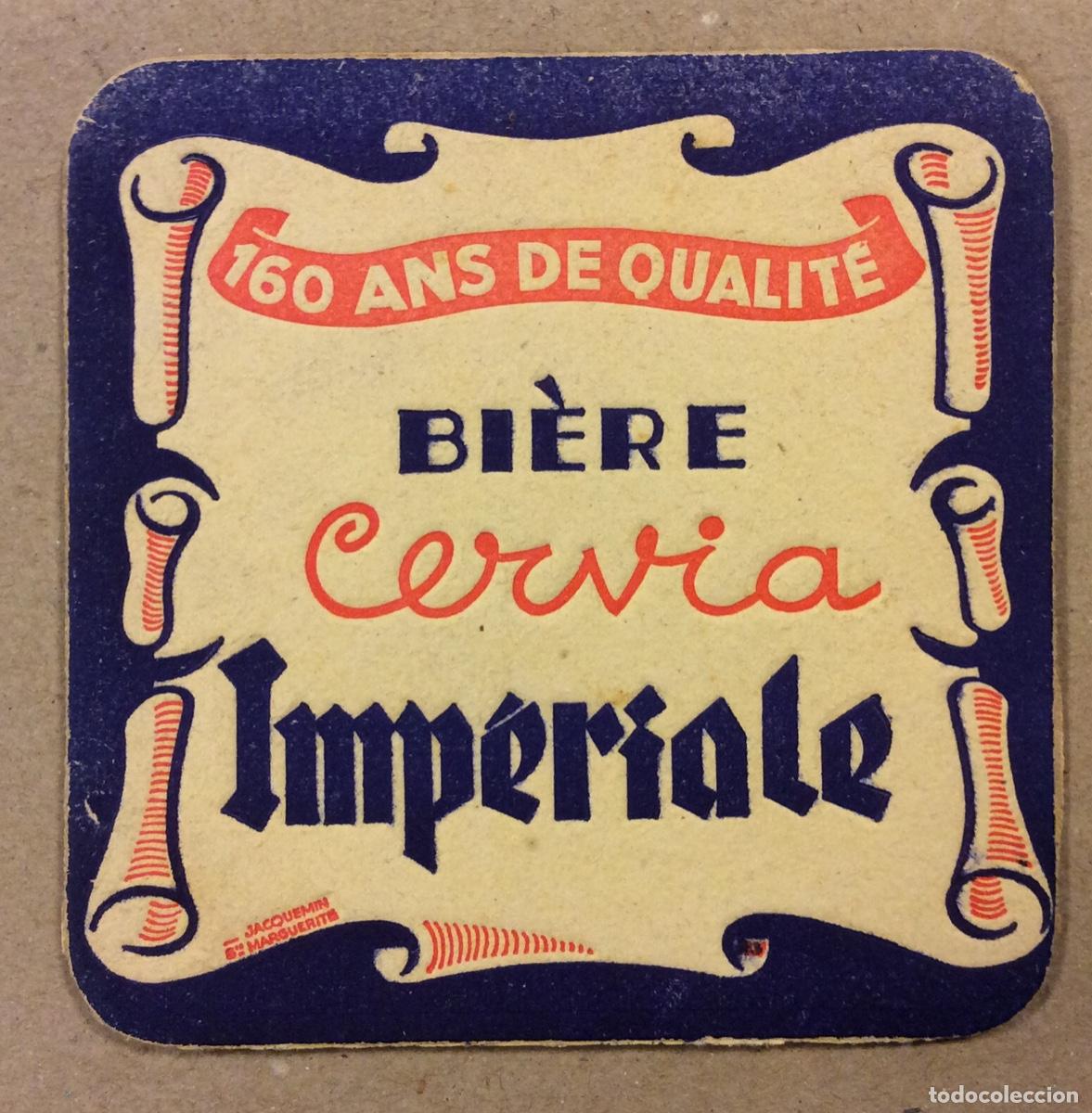 Paper Collecting Others: BI&Egrave;RE CERVIA IMPERIALE. ANTIGUO POSAVASOS PUBLICITARIO MARCA DE CERVEZA.