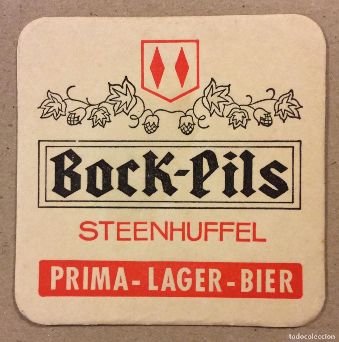 Paper Collecting Others: BOCK-PILS STEENHUFFEL. ANTIGUO POSAVASOS PUBLICITARIO MARCA CERVEZA.
