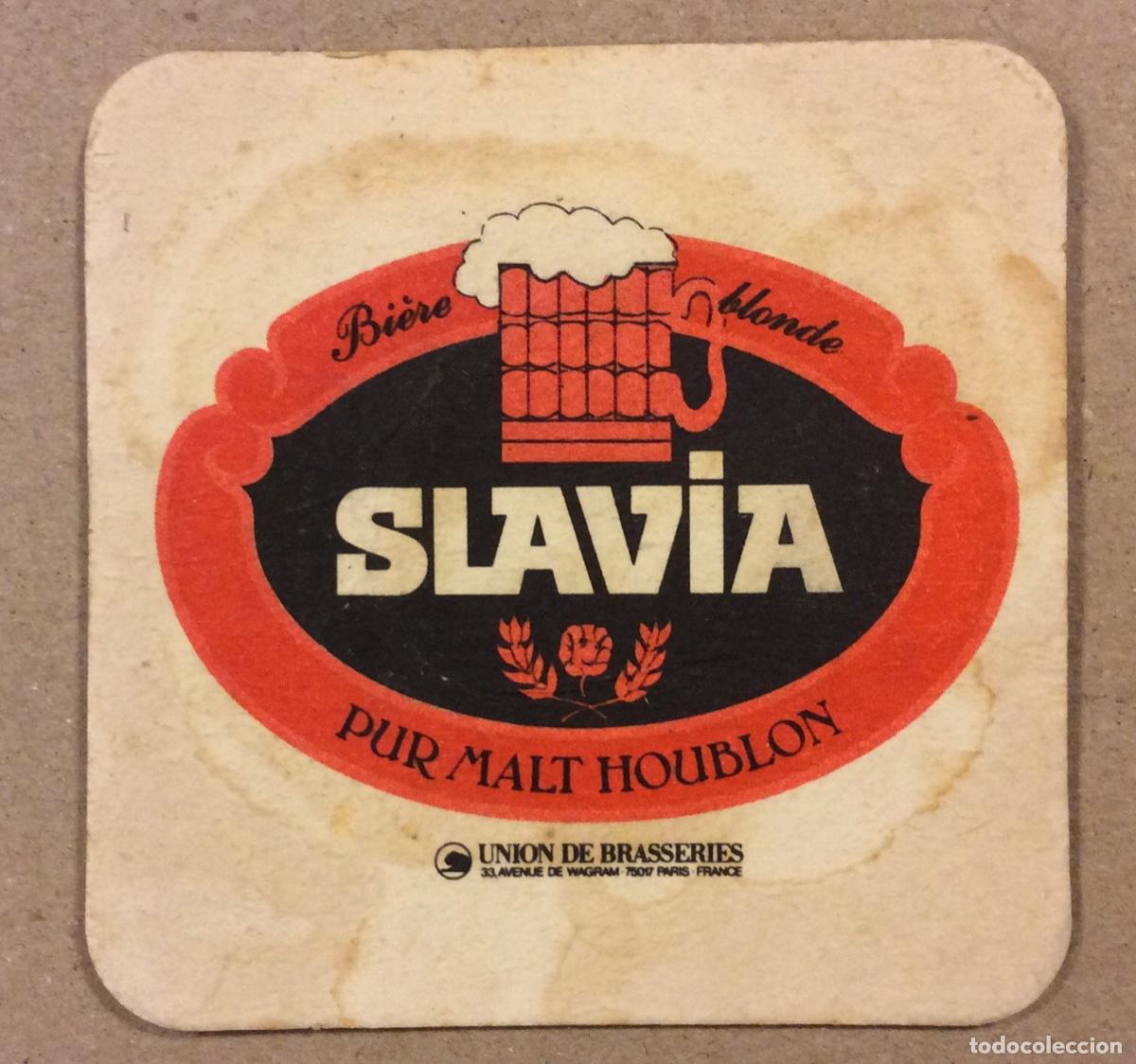 Paper Collecting Others: SLAVIA BI&Eacute;RE. ANTIGUO POSAVASOS PUBLICITARIO MARCA CERVEZA.