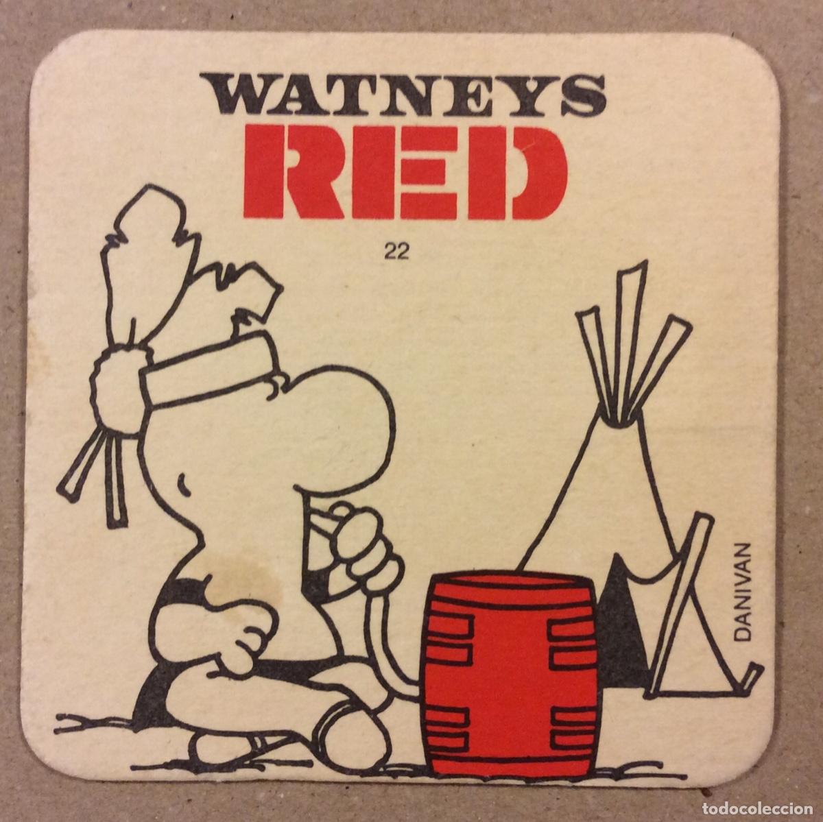 Paper Collecting Others: WATNEYS RED. ANTIGUO POSAVASOS PUBLICITARIO MARCA CERVEZA. ILUSTRADO POR DANIVAN.