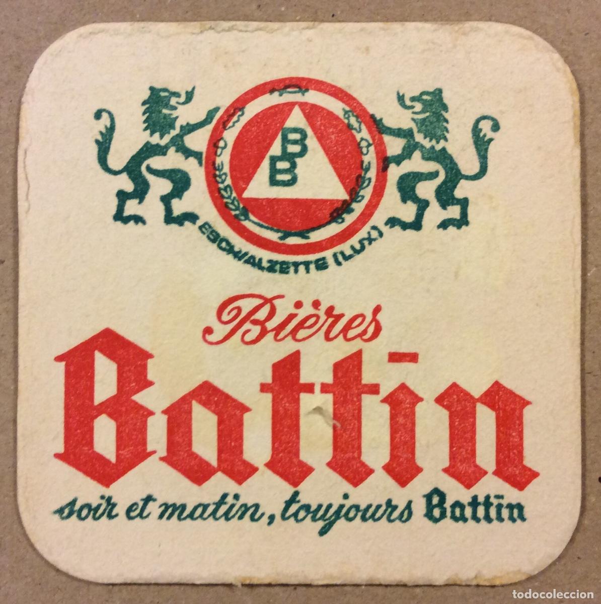 Paper Collecting Others: BATTIN BIERES. ANTIGUO POSAVASOS PUBLICITARIO MARCA CERVEZA.