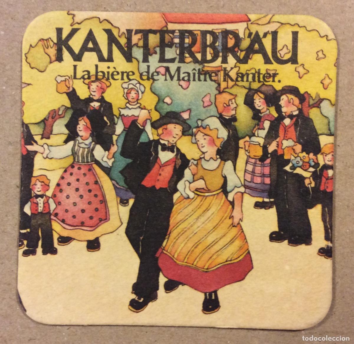 Collectionnisme Papier divers: KANTERBRAU BIERE. ANTIGUO POSAVASOS PUBLICITARIO CERVEZA. BAR BRASSERUE LE TEOUBADOUR (BREST).