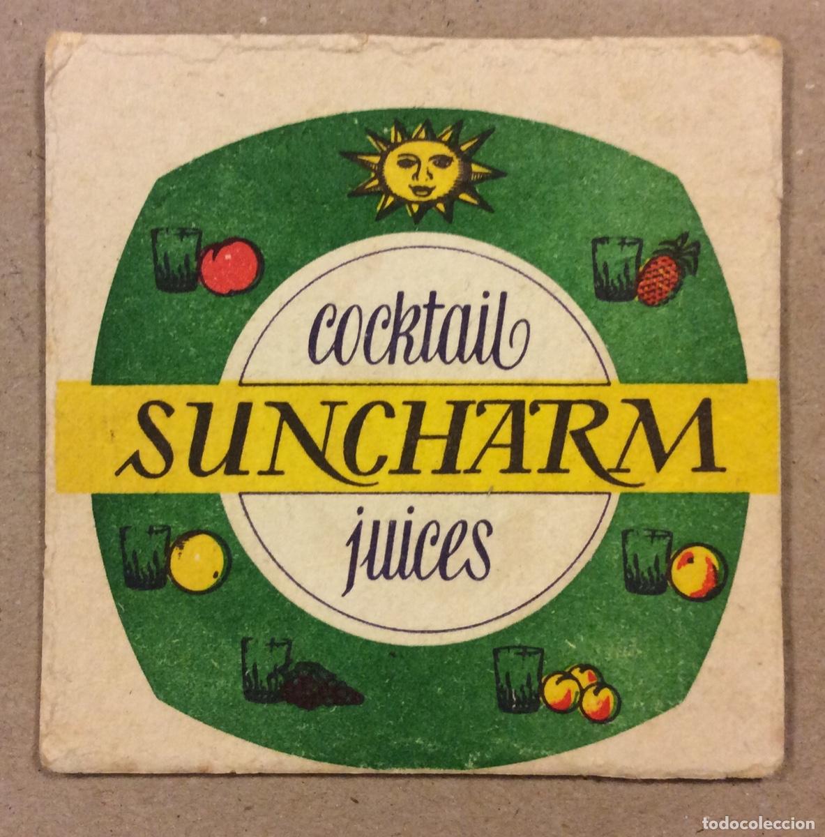 Paper Collecting Others: SUNCHARM COCKTAIL JUICES. ANTIGUO POSAVASOS PUBLICITARIO. COCKTAILS AL DORSO