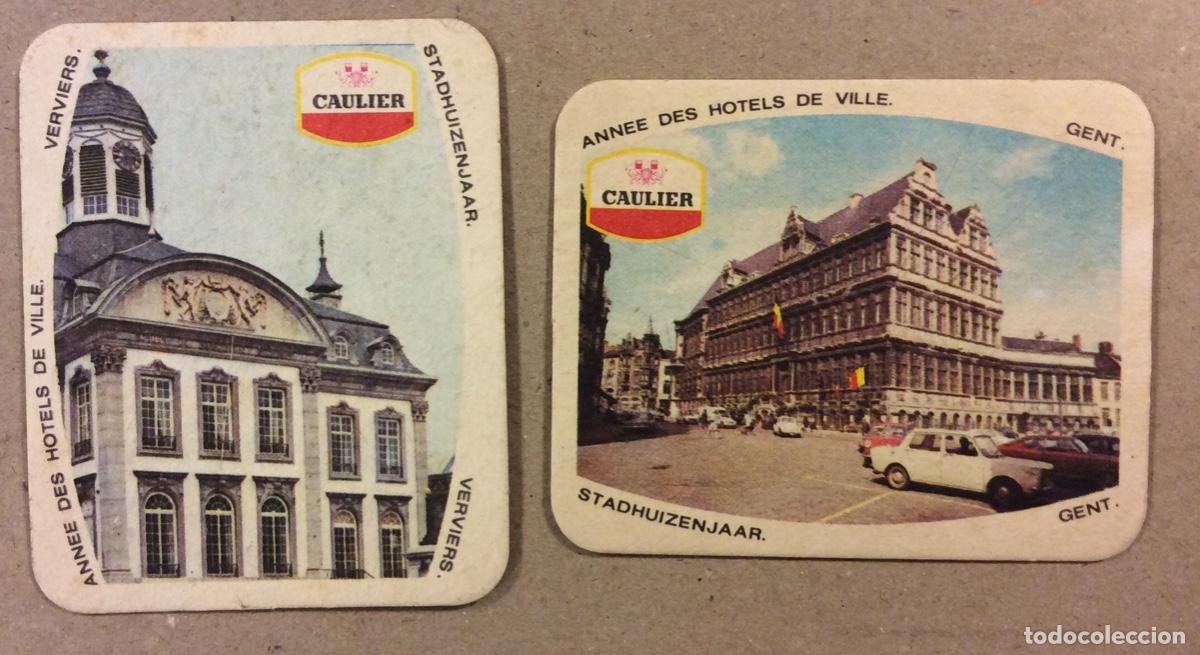 Outros artigos de papel: CAULIER BIERE. 2 ANTIGUOS POSAVASOS PUBLICITARIOS MARCA DE CERVEZA.
