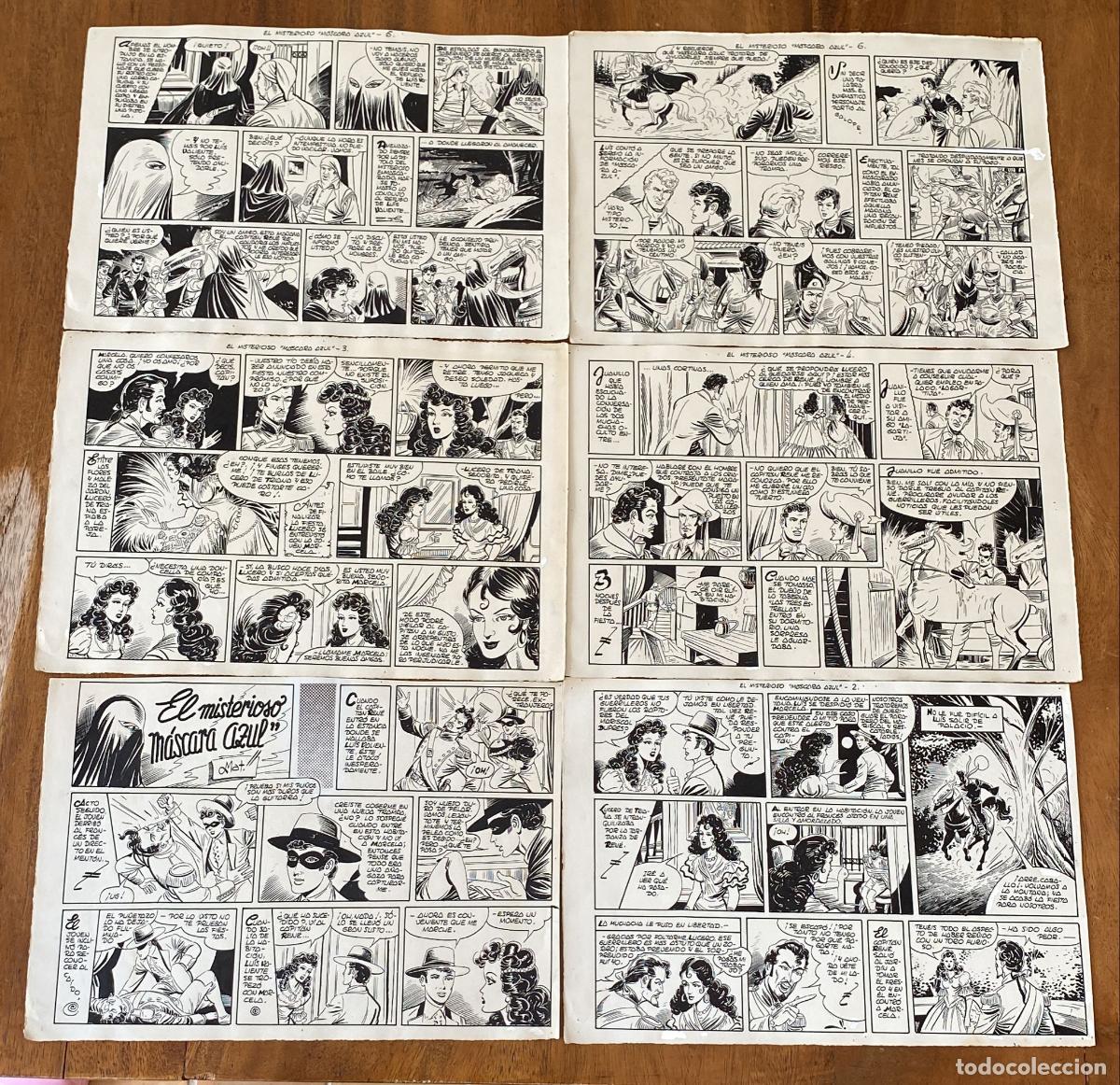 Otros Art&iacute;culos de Coleccionismo en Papel: Luis Valiente n&ordm; 11. P&aacute;ginas Originales (10 p&aacute;ginas) Dibujadas por Mat&iacute;as Alonso en 1957 (34x24)