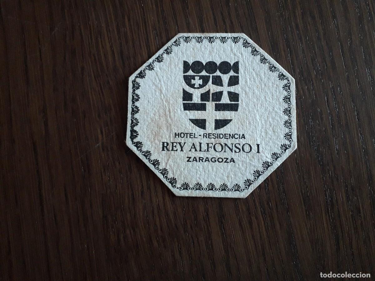 Otros art&iacute;culos de coleccionismo en papel: posavasos de publicidad, Hotel residencia Rey Alfonso I, Zaragoza.