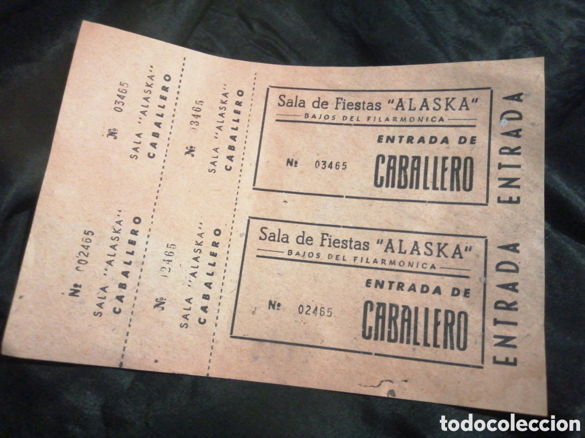 Otros Art&iacute;culos de Coleccionismo en Papel: LUARCA, ASTURIAS, SALA FIESTAS ALASKA,ANTIGUA ENTRADA BAJOS DEL FILARMONICA